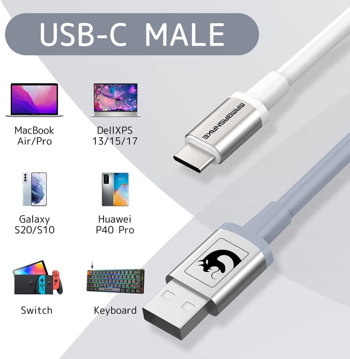 XINMENG Deluxe Custom Coiled USB-C Mechancial Keyboard Cable Premium Aviator Spiralfeder Geflochtene