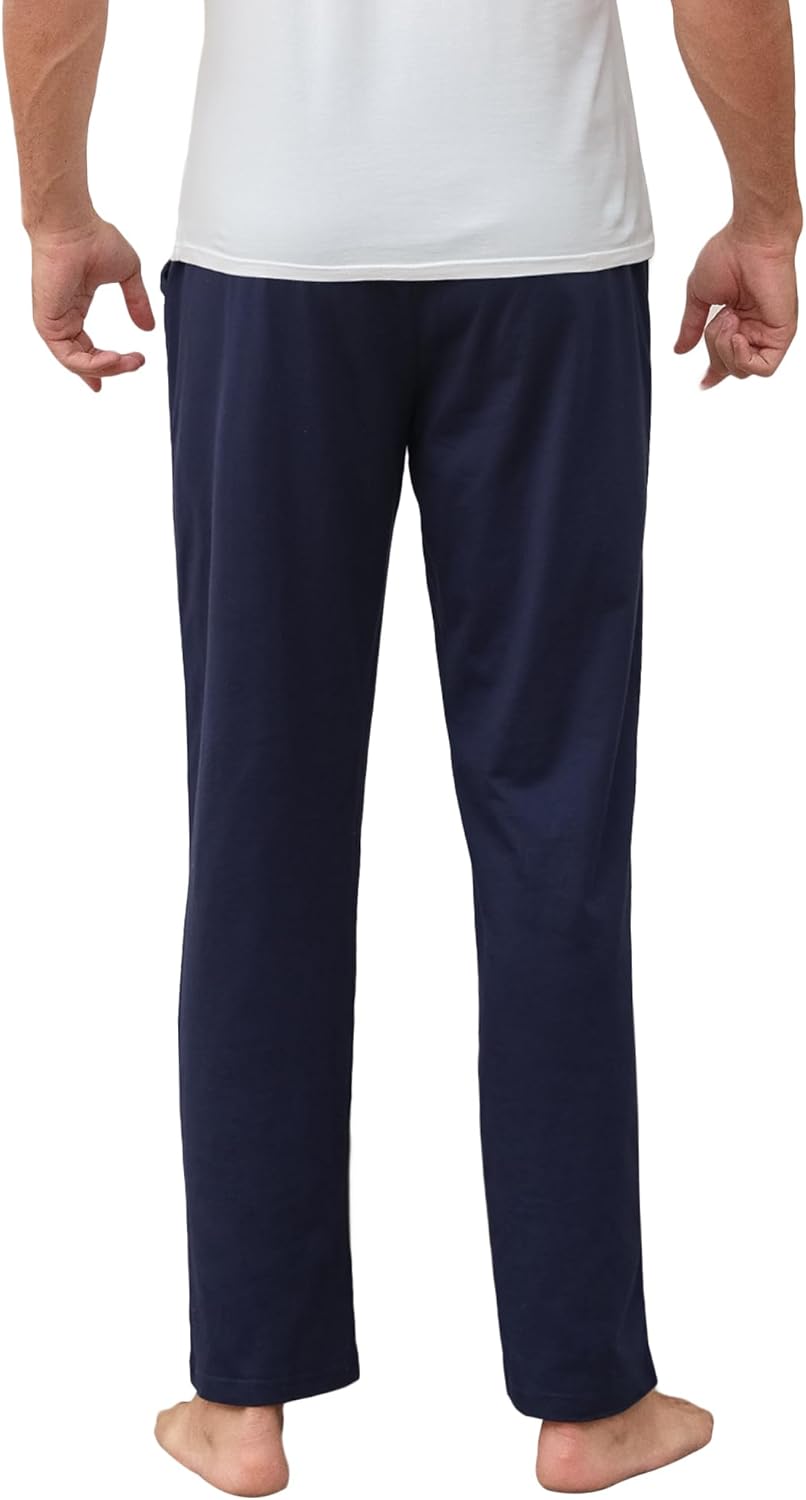 2er-Pack Schlafanzughose Herren Lang Leichte Pyjamahose aus Baumwolle Loungewear Hosen Schlafhose Fr