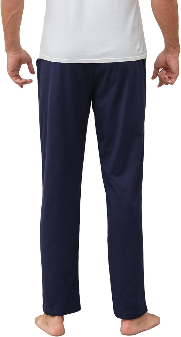 Winovia 2er-Pack Schlafanzughose Herren Lang Leichte Pyjamahose aus Baumwolle Loungewear Hosen Schla