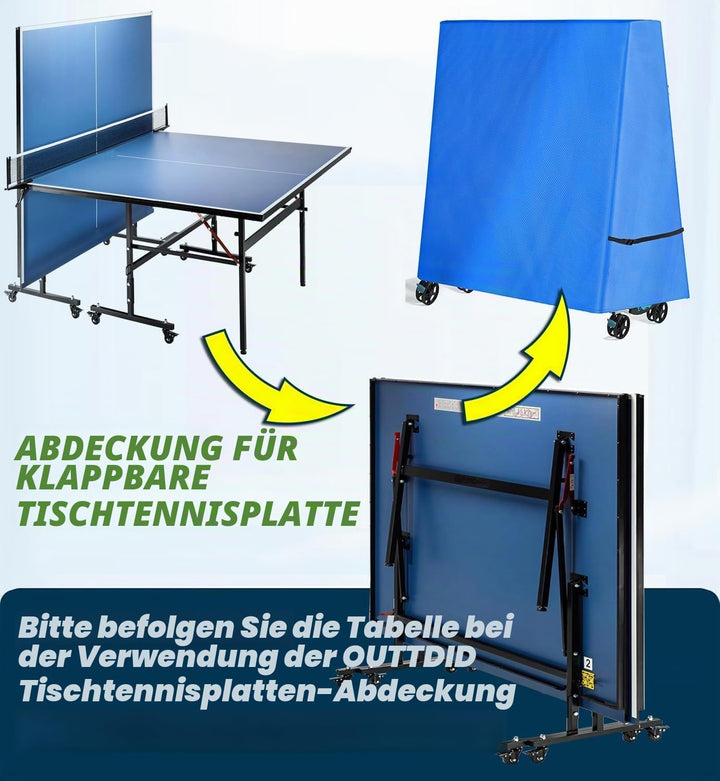 Tischtennis Schutzhülle, wasserdichte Tischtennisplatte 600D Oxford Polyester Abdeckung für Tischten
