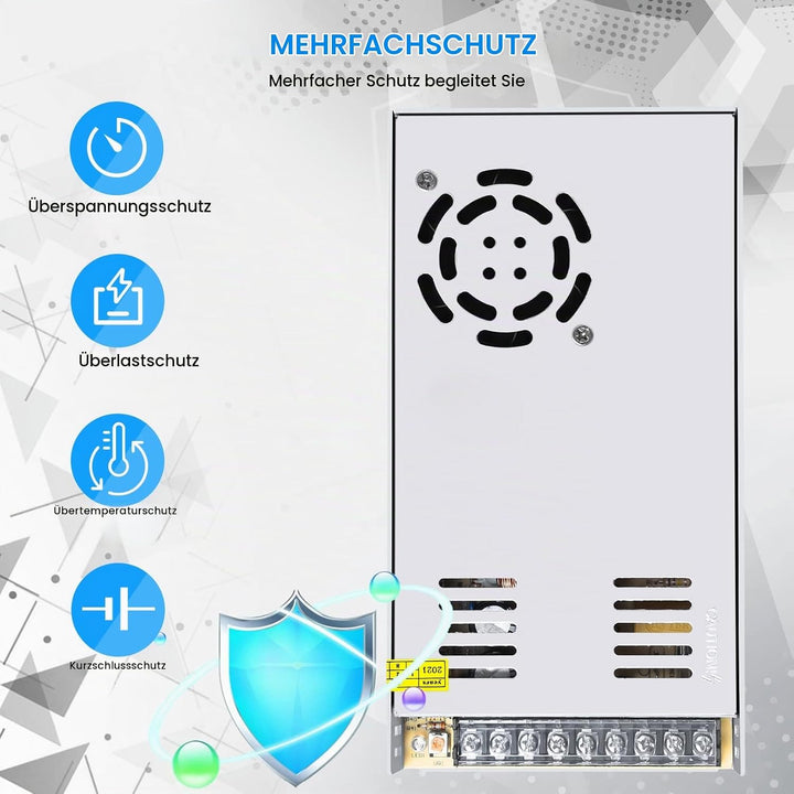 Kingwen Schaltnetzteil 24V 20A Netzteil Adapter Transformator 480W LED Trafo,Netzteil Trafo Schaltne