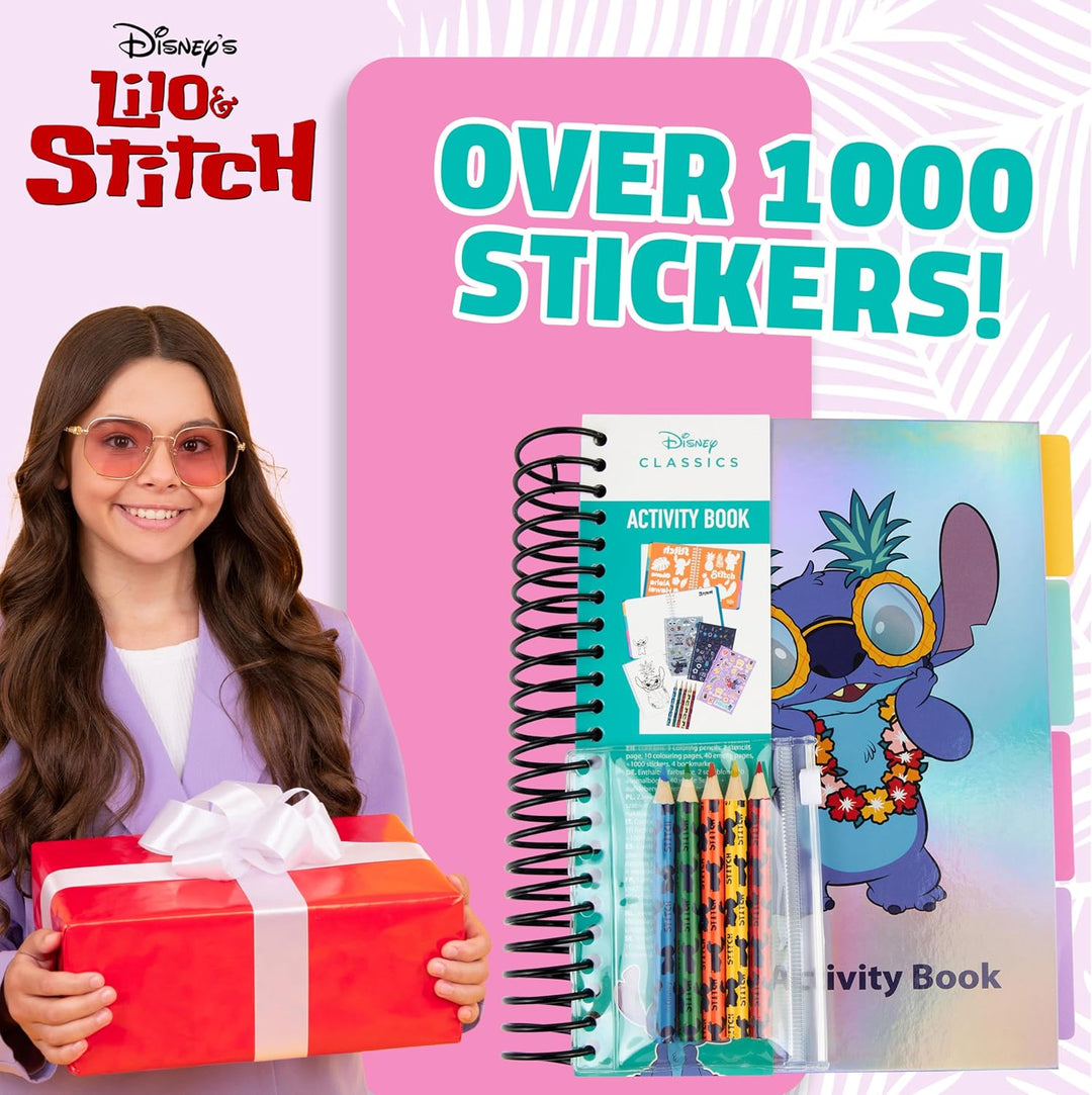 Disney Stitch Sticker-Buch mit über 1000 Aufklebern, Schablonen, Ausmalblättern und Buntstiften - St