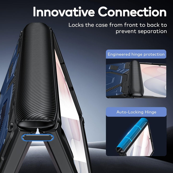 für Samsung Galaxy Z Fold Hülle [Kompatibel mit MagSafe] mit Displayschutzfolie &amp; Scharnier Schutz S