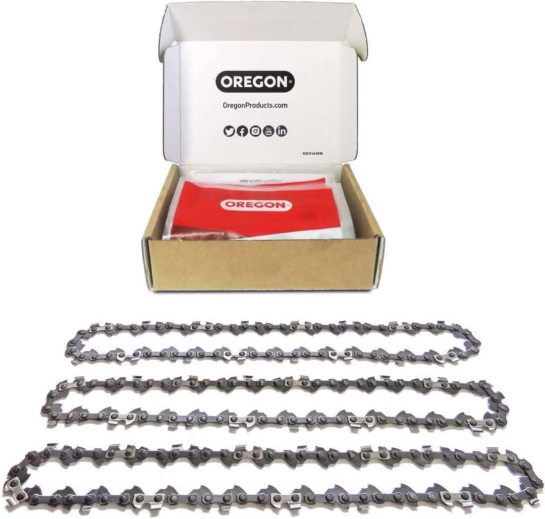 Oregon 3er-Pack Sägekette 35cm 3/8" LP für 35cm Schiene und 1L Bio-Kettenöl - 52 Antriebsglieder, 1.