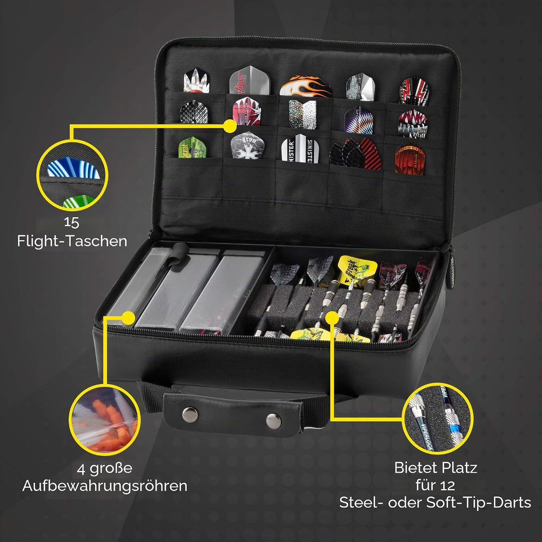 [Casemaster] Pro 9 Dart-Aufbewahrungs-/Reisetasche, Schwarz