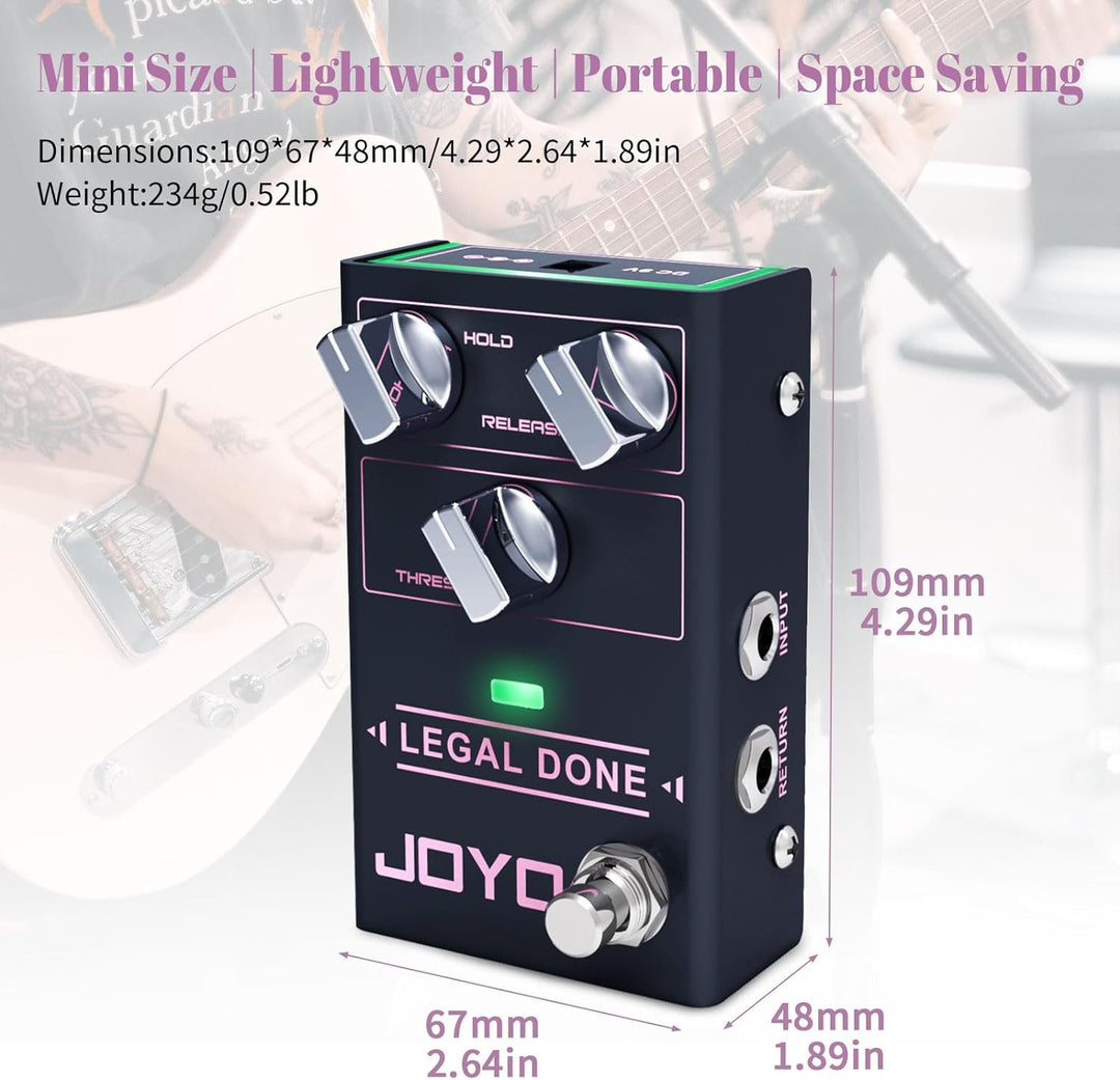 JOYO Noise Gate Pedal Noise Suppressor Gitarre Pedal Noise Killer und Reduktion Brummen für E-Gitarr