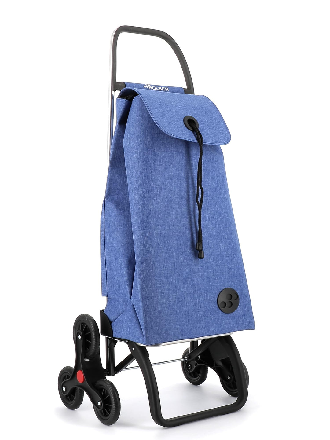 Einkaufstrolley Rolser I-Max Tweed 6 Räder Treppensteiger - Blau 6 Räder Blau, 6 Räder Blau