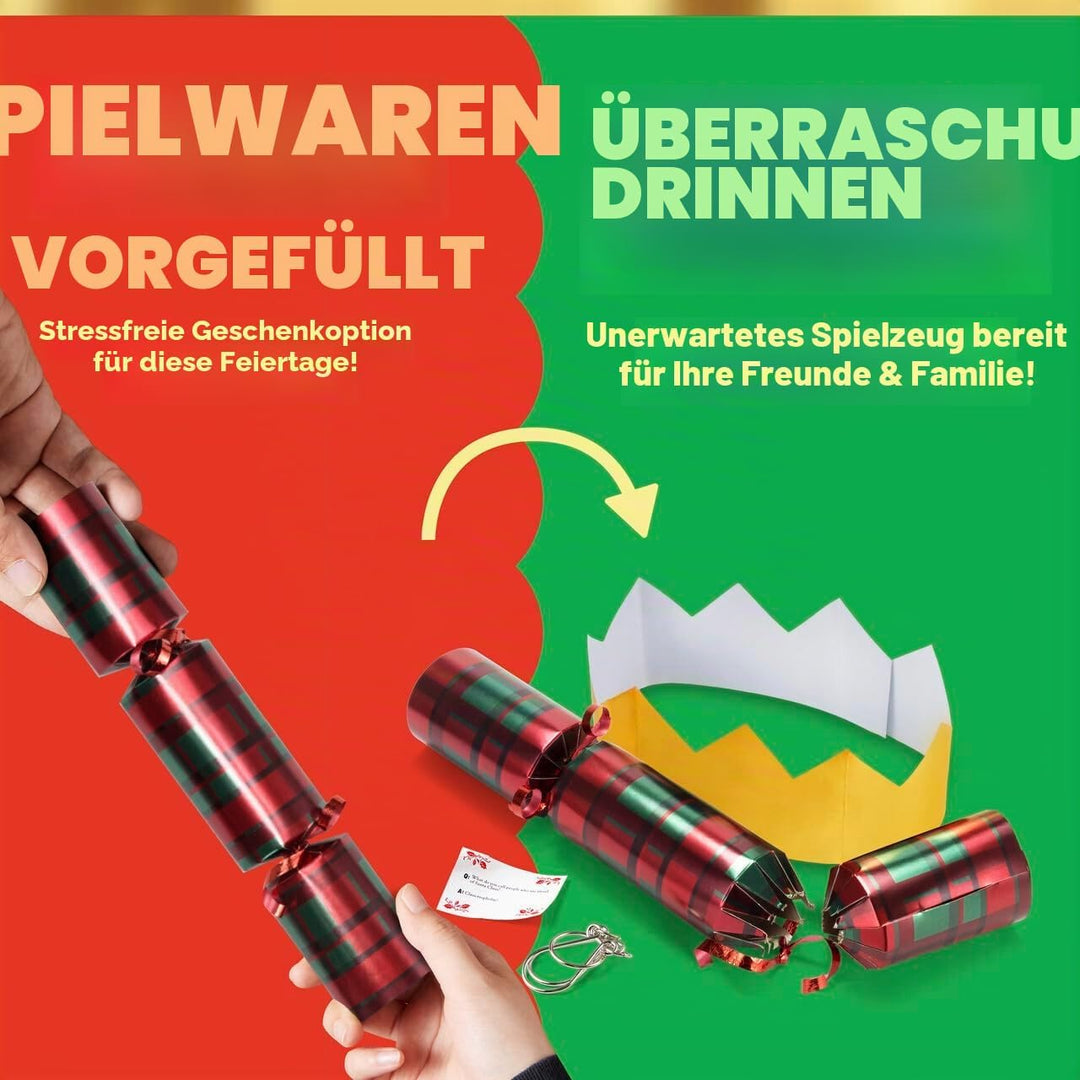JOYIN 8 Stück 25,4 cm Knallbonbons für Weihnachten Witz und kleinem Geschenk innen, saisonales Feier