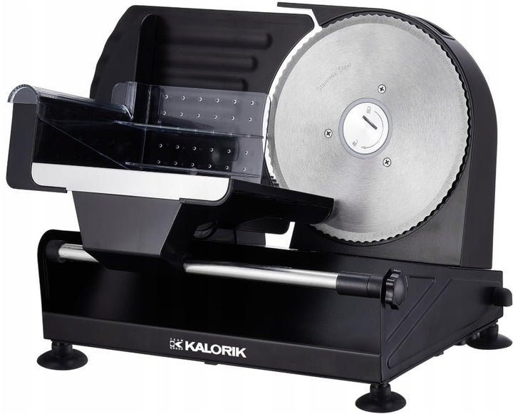 Metall-Aufschnittmachine KALORIK AS2000BK mit Zwei Austauschbaren Klingen Schwarz 220W Schnittstärke