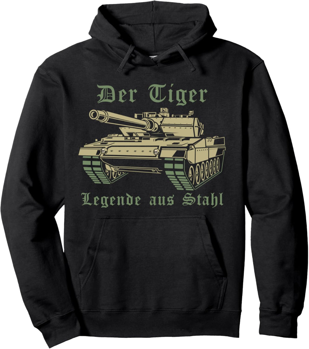 Der Tiger Die Legende Aus Stahl Panzer Panzerfahrzeug Armee Pullover Hoodie