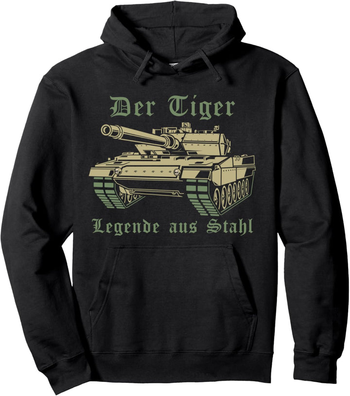 Der Tiger Die Legende Aus Stahl Panzer Panzerfahrzeug Armee Pullover Hoodie