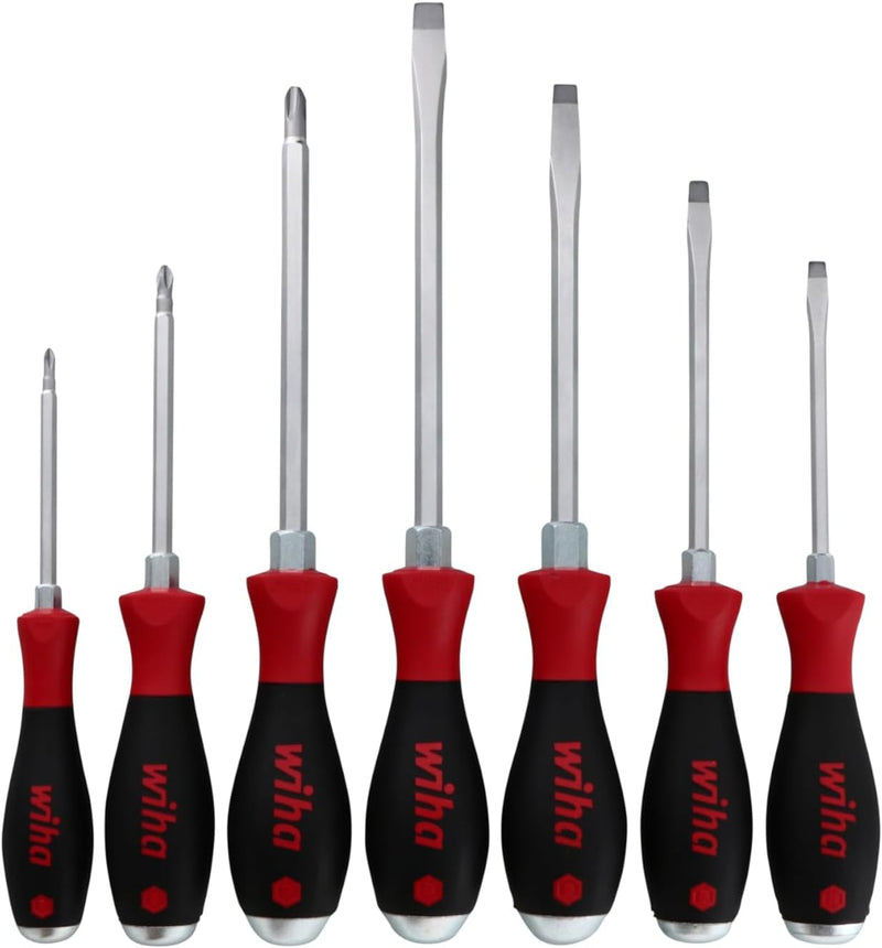 Wiha 53097 SoftFinish X Schlitz- und Kreuzschlitzschraubendreher-Set, 7-teilig