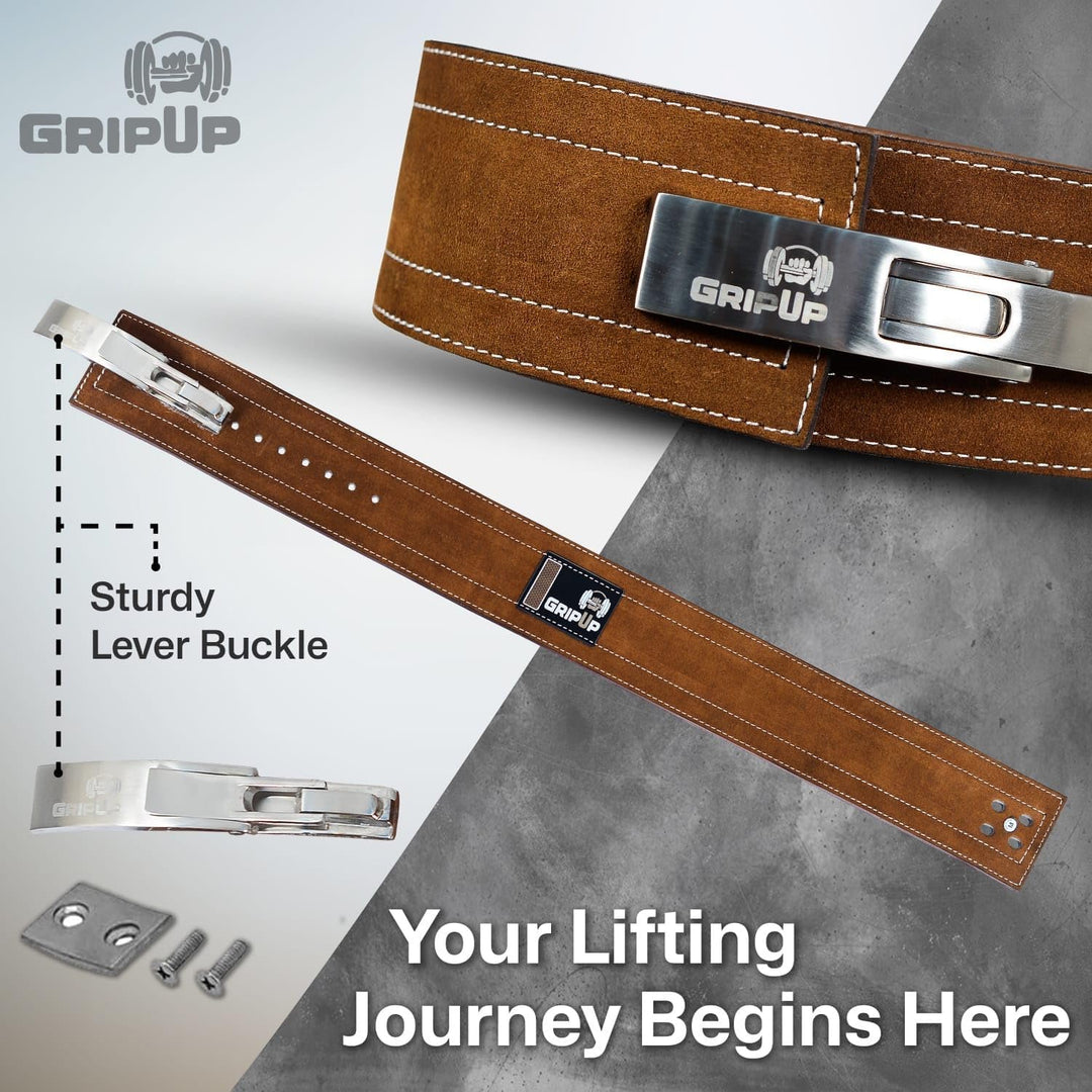 Gewichthebergürtel mit Lever Buckle – Professioneller Kraftsport Gürtel für schweres Heben, Powerlif
