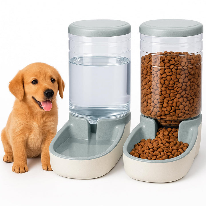 Edipets, Automatischer Futterspender Katze, Hunde, 2 Einheiten, 3.8L, Futter- und Wasserspender für