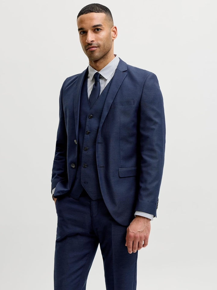 JACK & JONES Male Einreihiger Blazer JPRSOLARIS Super Slim Fit Blazer 42 Dark Navy, 42 Dark Navy