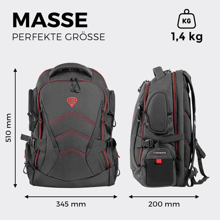 Genesis Notebook Rucksack PALLAD 550 schwarz (17,3")