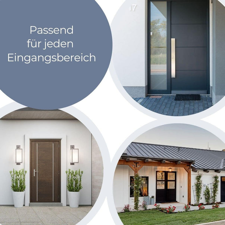 Premium Designer Hausnummer aus Edelstahl | viele Farben: Anthrazit - Grau - Schwarz - Weiss - Rot |