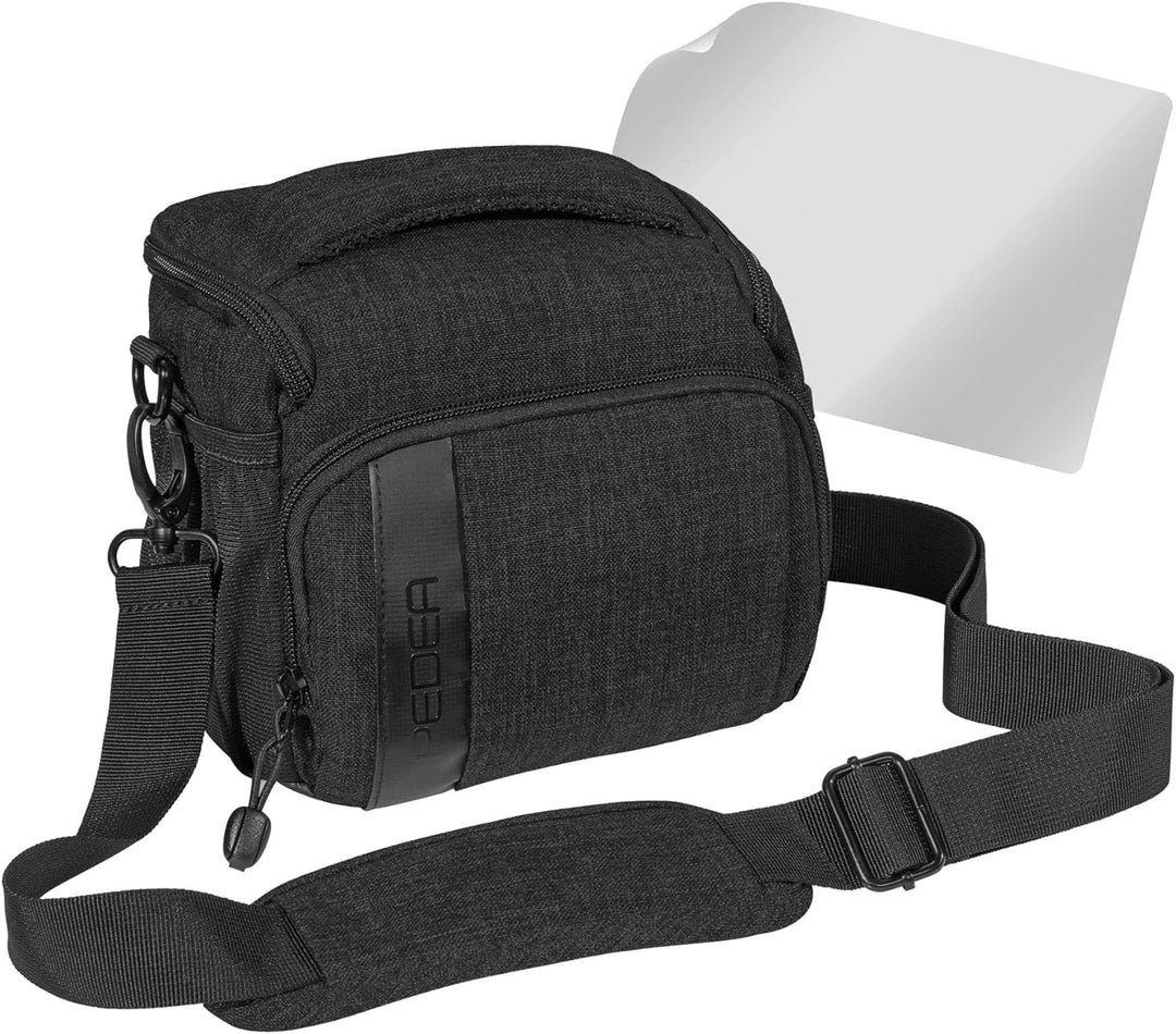 PEDEA DSLR-Kameratasche "Fashion" mit Displayschutzfolie für Fujifilm XF10 / Sony Alpha 5000 / Canon