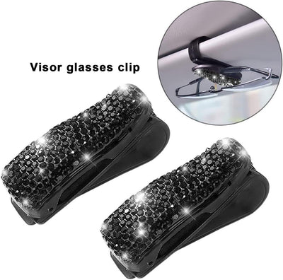 20 Stück Bling Auto Zubehör Innenraum Frauen Glitzer, Bling Autozubehör Bling Car Accessories Brille