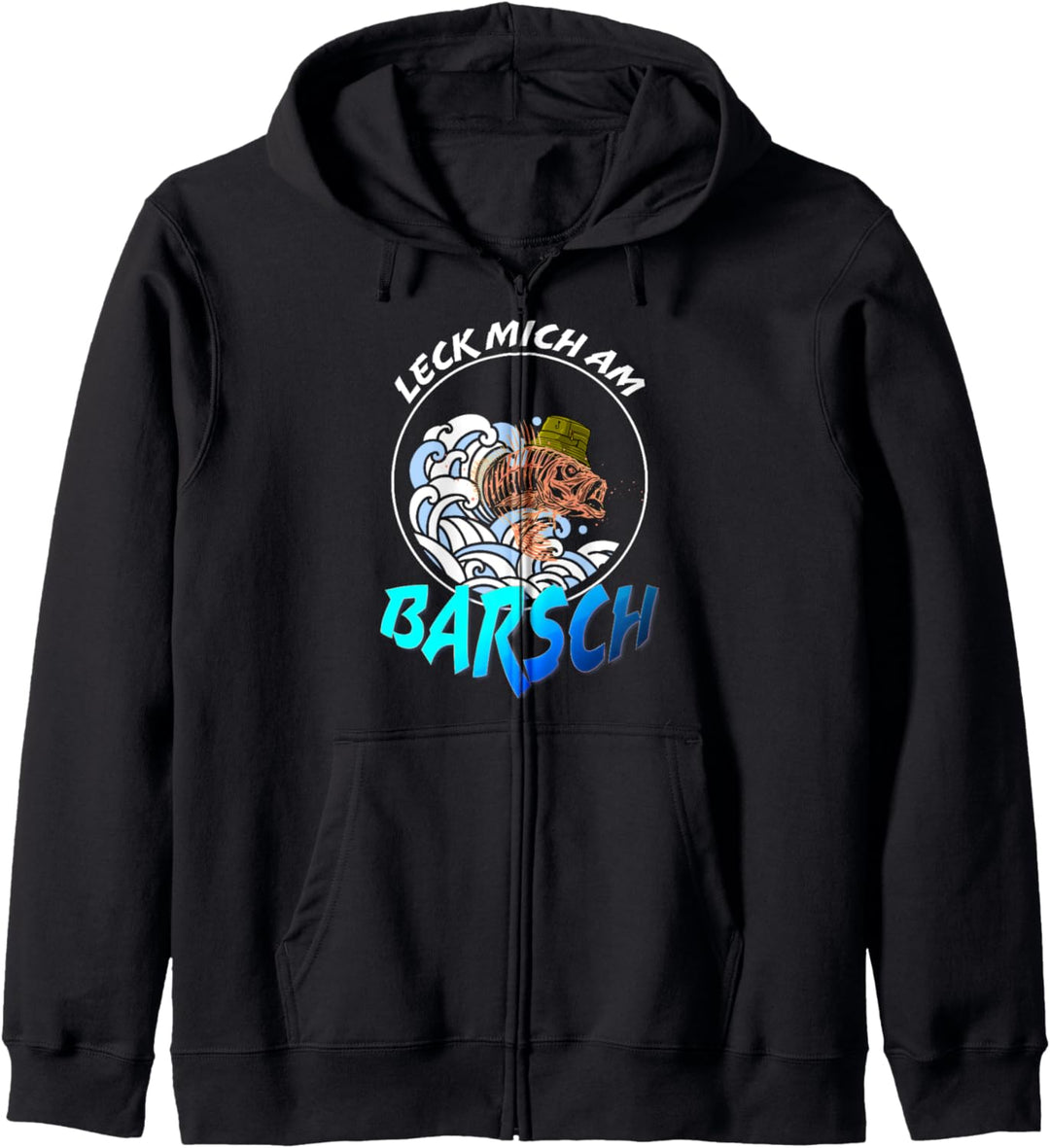 Angel Spruch Mich Am Barsch Angler Fischer und Sportfischer Kapuzenjacke