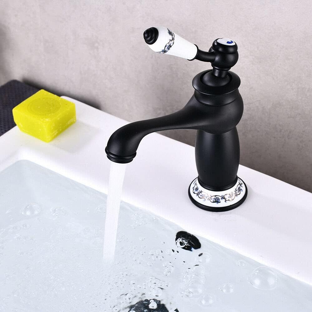 Retro Bad Wasserhahn Messing Waschbecken Wasserhahn für Badezimmer, Küche, Vintage Waschtischarmatur