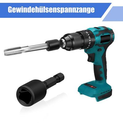 8Stk Gewindebohrer Adapter, M4-M16 1/4 Zoll,Sechskantschaft Maschinengewindebohrer Vierkant Treiber