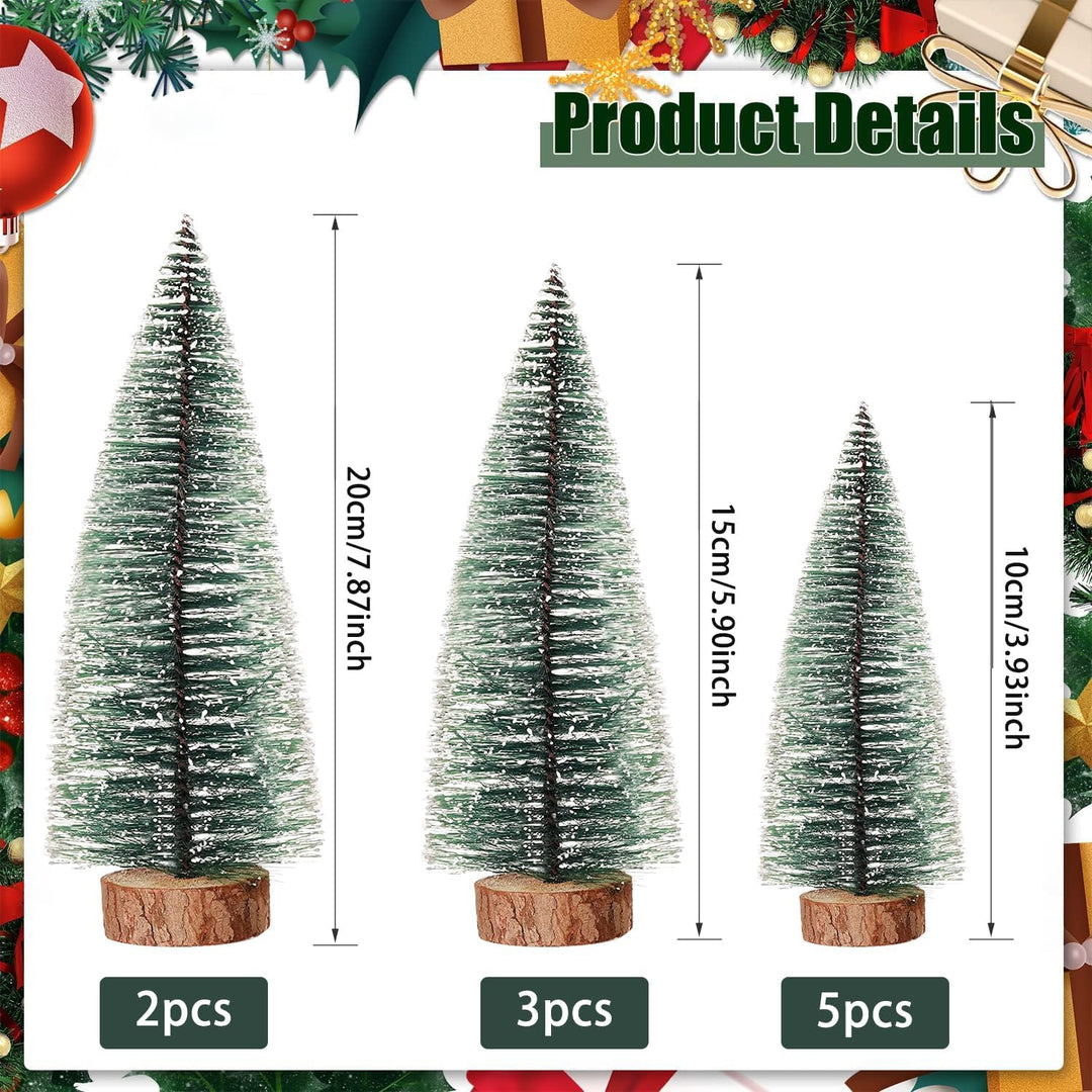 10 Stück Mini Tannenbaum Deko,Kleiner Tannenbaum Deko,Künstlich Klein Weihnachtsdeko,Mini Grün Tanne