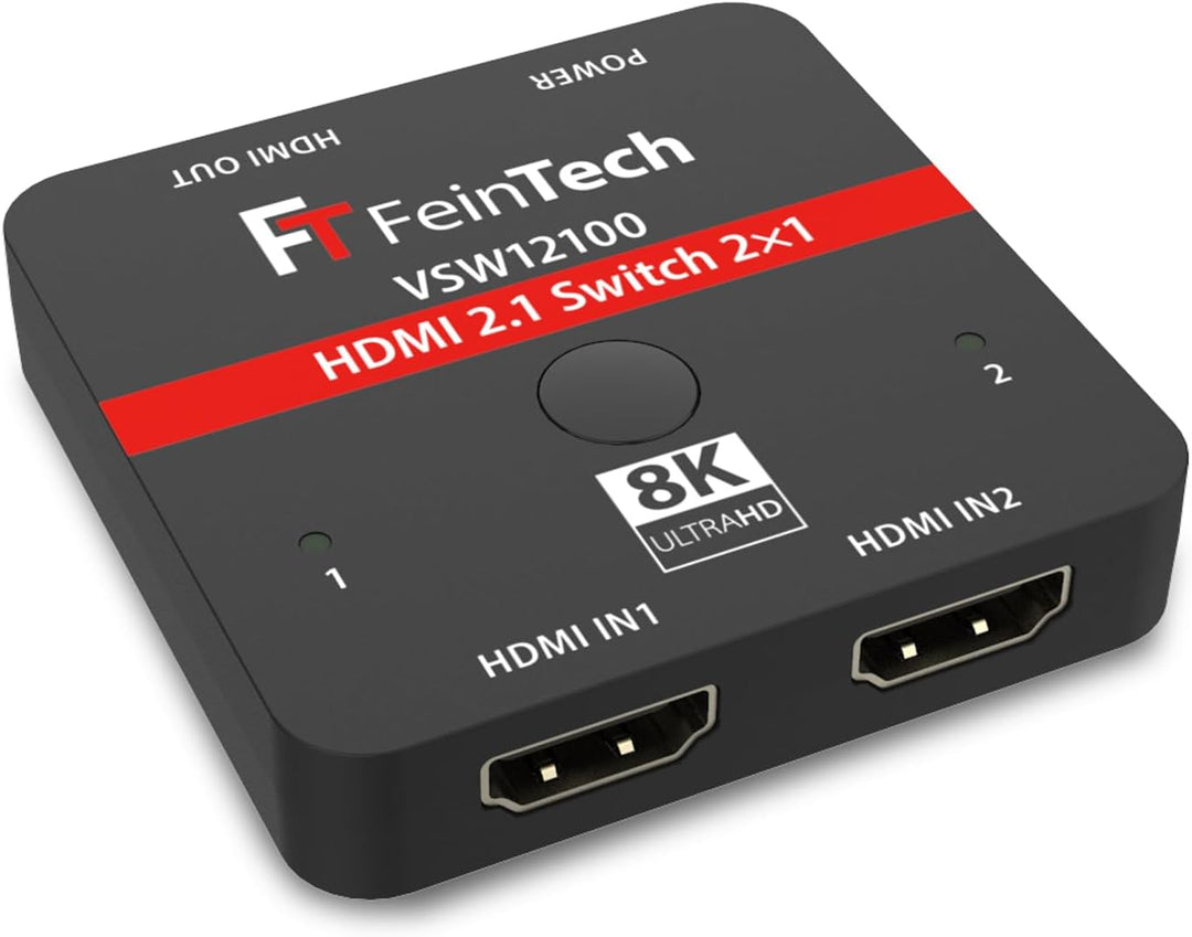 FeinTech VSW12100 HDMI 2.1 Switch 2 in 1 Out 4K 120Hz 8K 60Hz 48Gbps für Xbox PS5