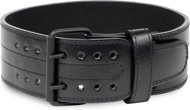 Gewichthebergürtel, 6 mm, echtes Leder, doppelte Zinken, robust, 10,2 cm breit, starke, stabilisiere
