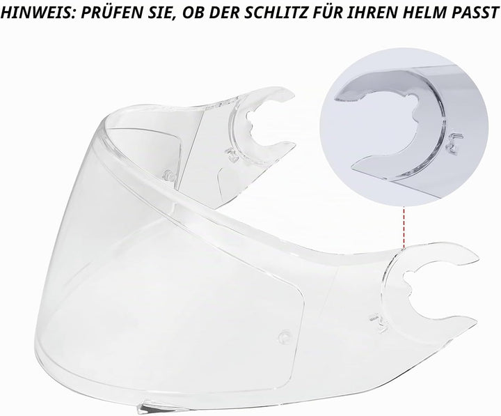 Helmvisier für Shark D Skwal D-Skwal 2 Spartan,Motorradhelm Visier,Motorrad Windschutz Helm Objektiv