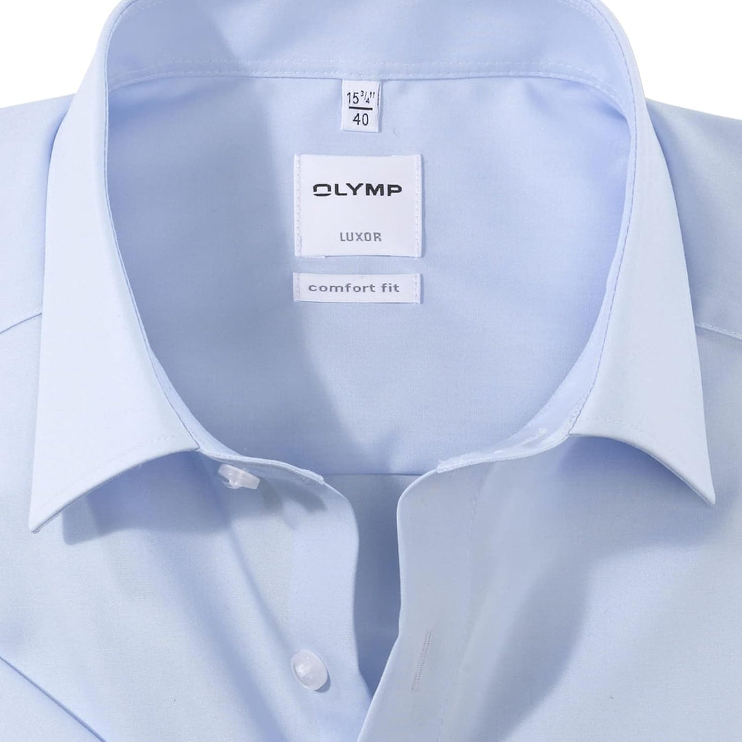 OLYMP Herren Businesshemd Langarm Luxor,Einfarbig,Comfort fit,New Kent, Hellblau