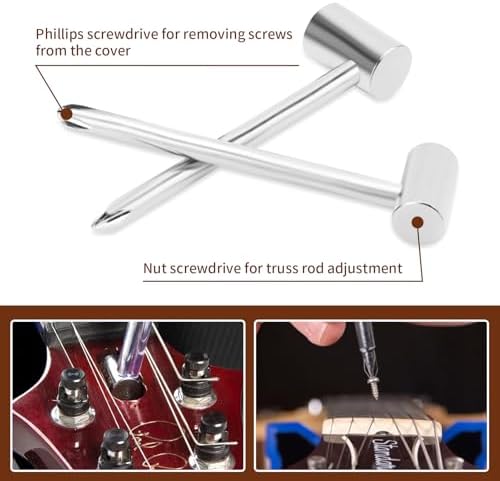 Gitarren-Halsstabschlüssel, 3 Stück, 7 Mm/8 Mm/6,35 Mm, Einstellwerkzeug für Gitarrenhals Zur Wartun