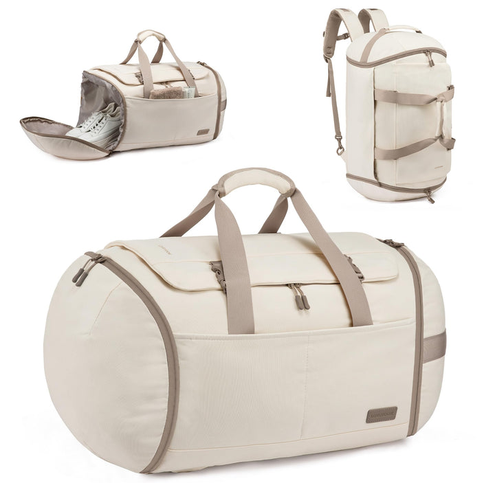 LOVEVOOK Reisetasche Sporttasche Rucksack Gross, 56L Handgepäck Rucksack Flugzeug mit Schuhfach Nass
