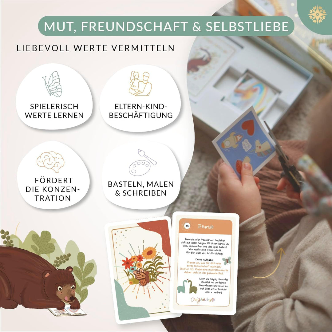 LEBENSKOMPASS Träumerle Board für Kinder - Vision Board Set für Kinder - DAS ORIGINAL - Bastelset fü