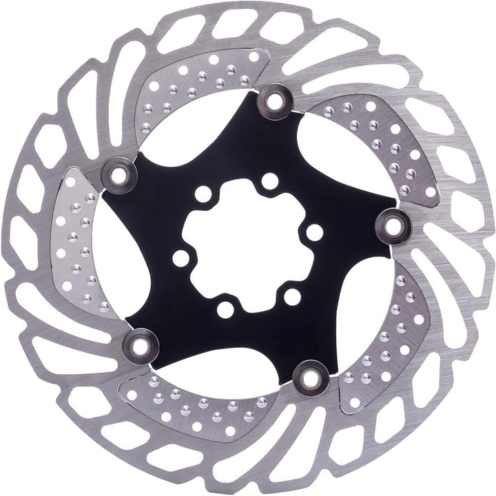 YBEKI 140mm 160mm 180mm 203mm Fahrrad Bremsscheibe mit 6 Schrauben Fahrradkühlung Bremsscheibe Schwi