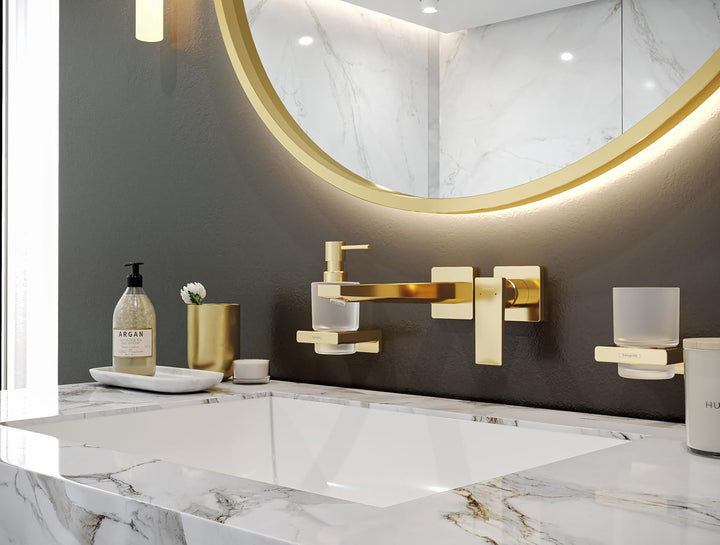 hansgrohe Seifenspender AddStoris, nachfüllbarer Seifendosierer für Flüssigseife und Lotion, Polishe