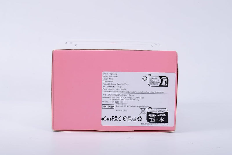 Phomemo M03 Handy Fotodrucker - Tragbarer Bluetooth Drucker, Druckgrösse 2 und 3 Zoll, Kompatibel mi