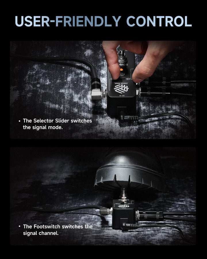 Donner ABY Box Line Selector AB Schalter Mini-Gitarren-Effektpedal True Bypass Schwarz：ABY pedal, Sc