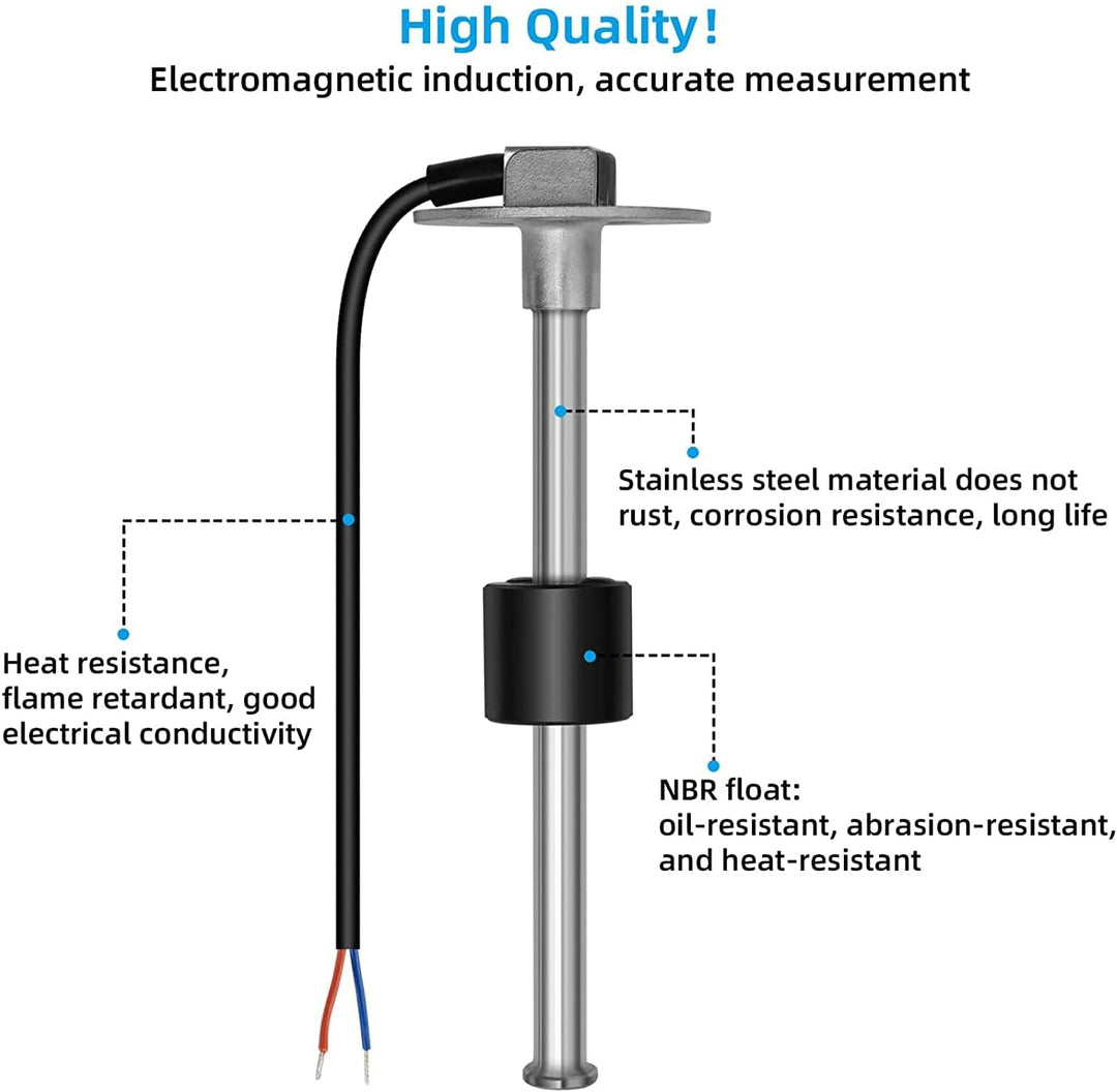 Kraftstoffanzeige,Rupse Füllstandssensor Universal Auto Kraftstoffstandsanzeige Tankuhr mit Wasserst