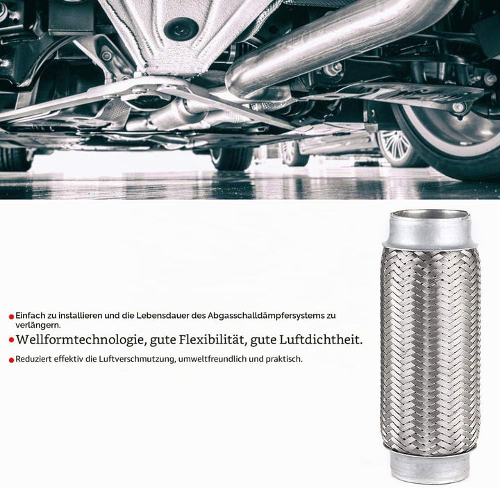 Flexibles Auspuffrohr, Edelstahl-Auspuff Flexibles Rohr Flexi Joint Repair Tube Autozubehör[55MM*200