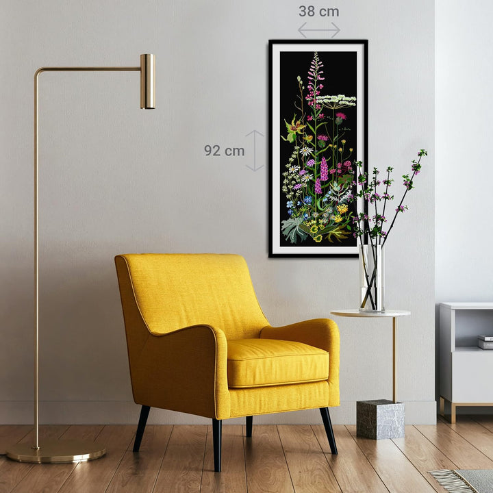 Thea Gouverneur - Kreuzstich-Set - Wildblumen - Leinen - 32 Count - Für Erwachsene - 821 45x110cm Wi