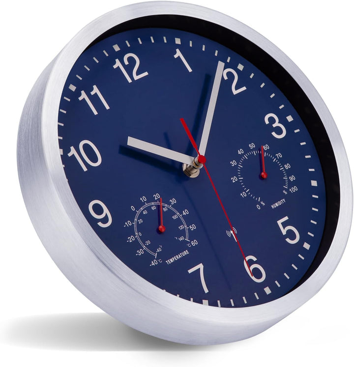 25cm Funkuhr Wanduhr Ohne TickgeräUsche Lautlos Quarz Batterie Betriebene Gross Wanduhr Einfach zu L