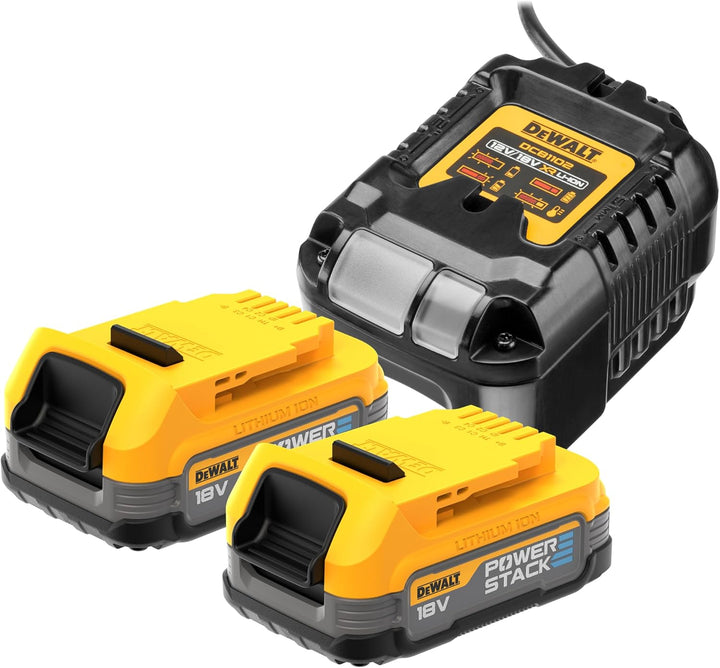 Dewalt 18 Volt Powerstack Akku-Kit DCB1102E2 (1,7 Ah, innovative Pouch-Zellen-Technologie, einsetzba