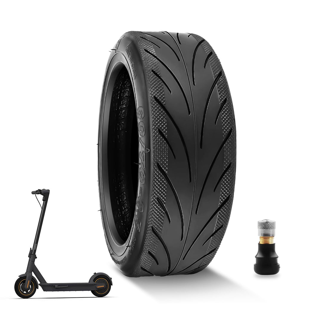 Amitor 60/70-6.5 Gummireifen E Scooter für Ninebot Max G30, Tubeless Reifen mit Ventil, E Scooter Re