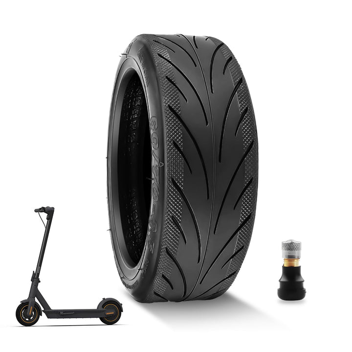 Amitor 60/70-6.5 Gummireifen E Scooter für Ninebot Max G30, Tubeless Reifen mit Ventil, E Scooter Re