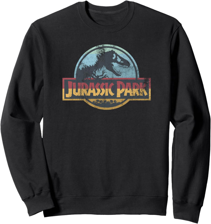 Jurassic Park Regenbogen-Logo im Used-Look Sweatshirt