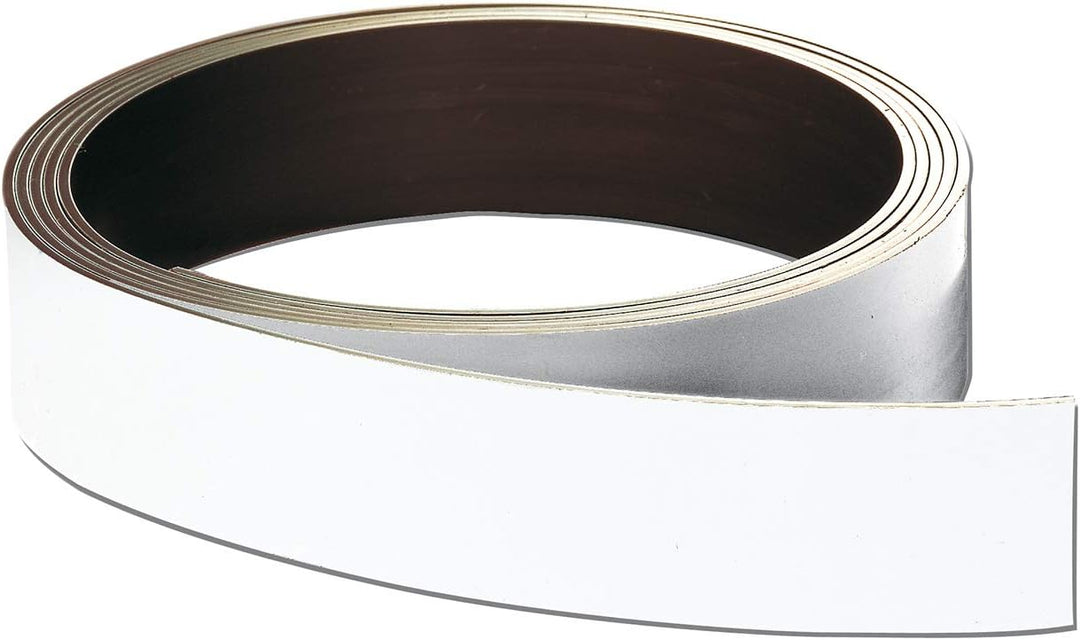 Franken GmbH LS15 - Lagerschilder/ magnetische Rollenware, 1,5 cm x 10 m, Stärke 0,8 mm, weiss 15 mm