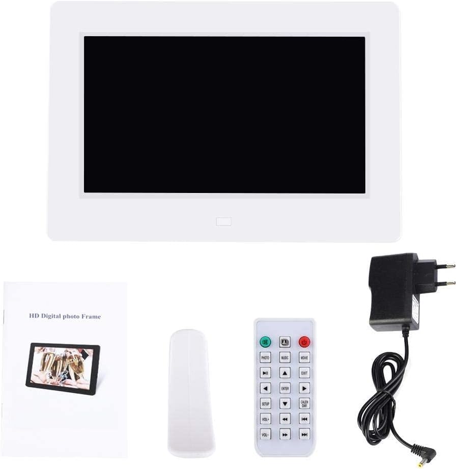 Digitaler Bilderrahmen 7 Zoll,Elektronischer Bilderrahmen Album 1080P HD 16:9 Digital Kinder Fotorah