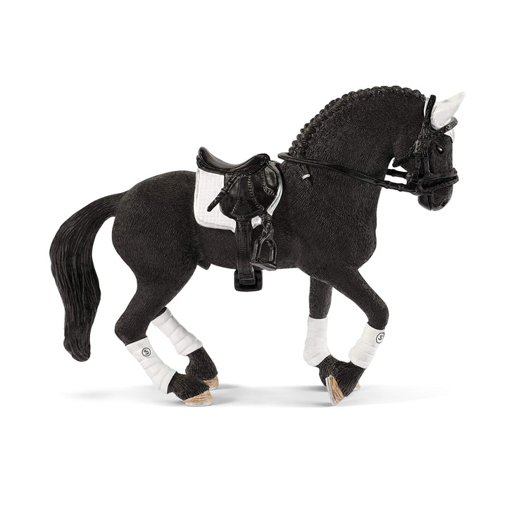 SCHLEICH Horse Club 42457 4-TLG Turnier Reithengst Spielset - Realistische Pferde Figur für Turnierr
