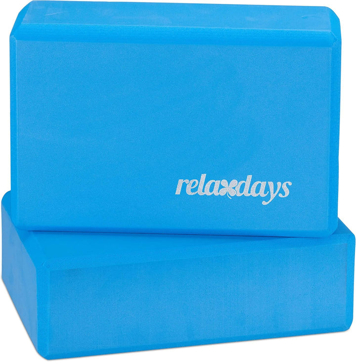 Relaxdays 10 x Yogablock, Yoga-Klötze für Yoga-Übungen, Hartschaum, rutschfest, Yoga-Würfel, HxBxT: